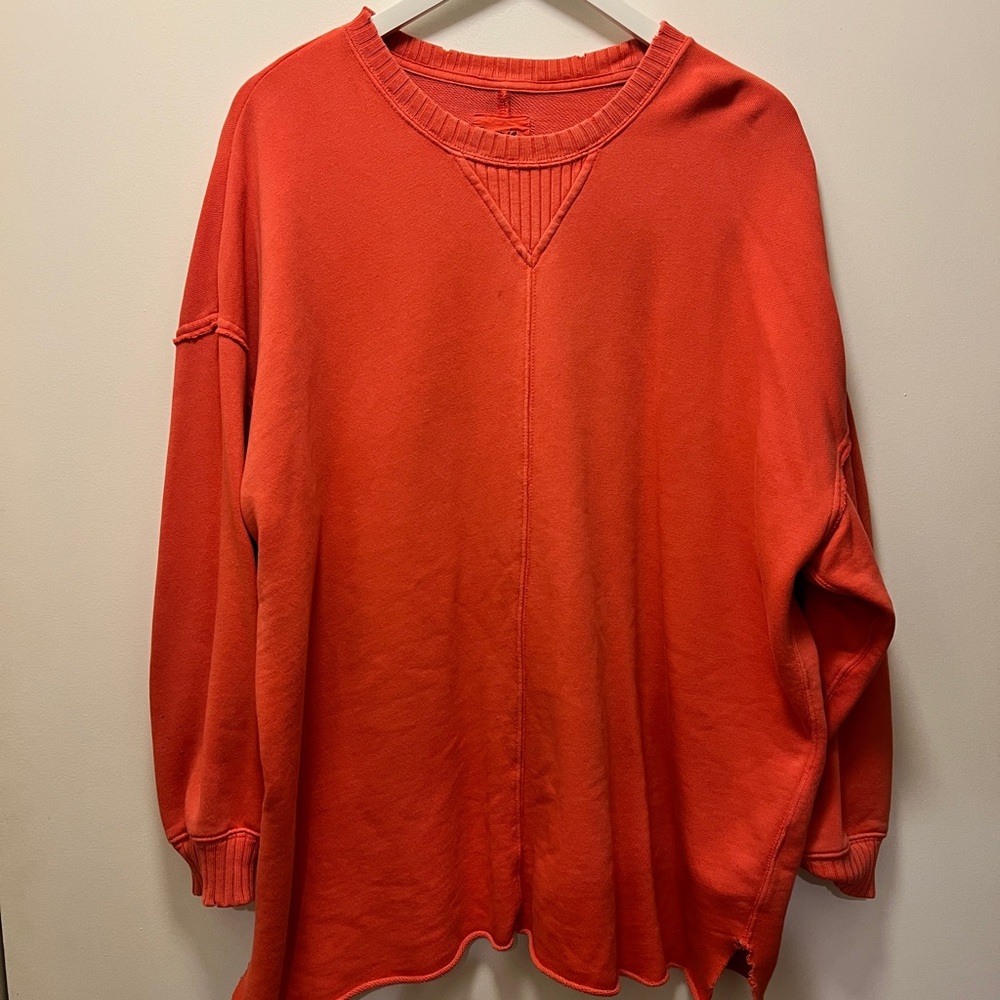 Vintage Red Oversized Sweatshirt